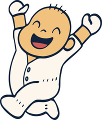 happy baby illustration.