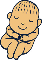 cute newborn illustration.