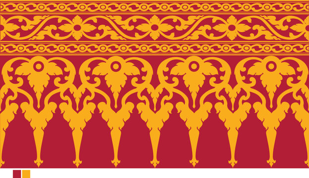 lao traditional pattern with unique style and  colorful 