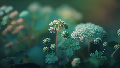 natural floral with butterfly on flower, Generative AI