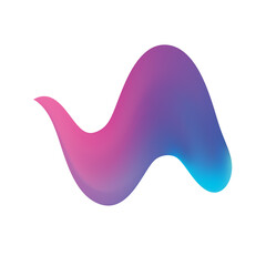 Trendy element Fluid Modern Gradient element design, transparent shape element 