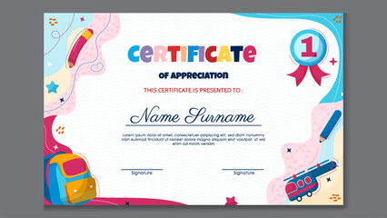 Fun Colorful Certificate Template for Kids