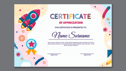 Fun Colorful Certificate Template for Kids