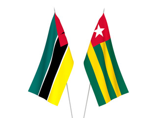 Togolese Republic and Republic of Mozambique flags
