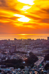 夕焼けと街並み