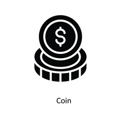 Coin Vector Solid Icons. Simple stock illustration stock
