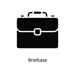 Briefcase Vector Solid Icons. Simple stock illustration stock