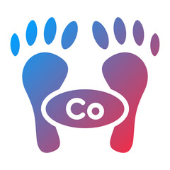 Fototapeta premium Vector Design Carbon Footprint Icon Style