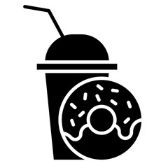 drink and donut icon