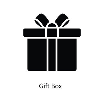 Gift Box   Vector Solid Icons. Simple stock illustration stock