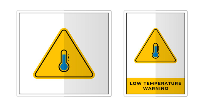 Low temperature warning Sign Label Symbol Icon Vector Illustration
