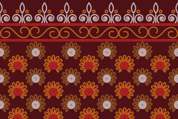 Ethnic India Bhandhani seamless pattern, Traditional Ethnic India Bandhani pattern damask ornament, Indian motif, floral element for tile pattern, bandhani saree, background.