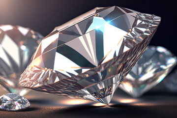 Close up Diamond texture - AI Generated