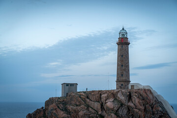 Cape Vilan Lighthouse in Camariñas, Galicia, Spain