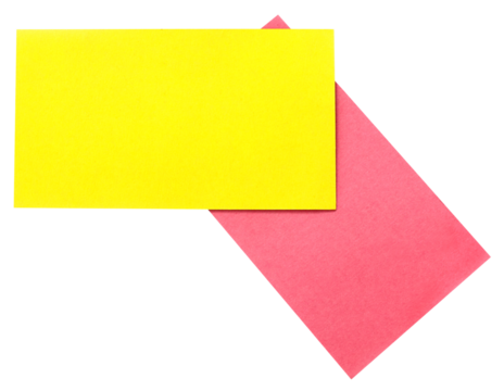 Two empty business cards