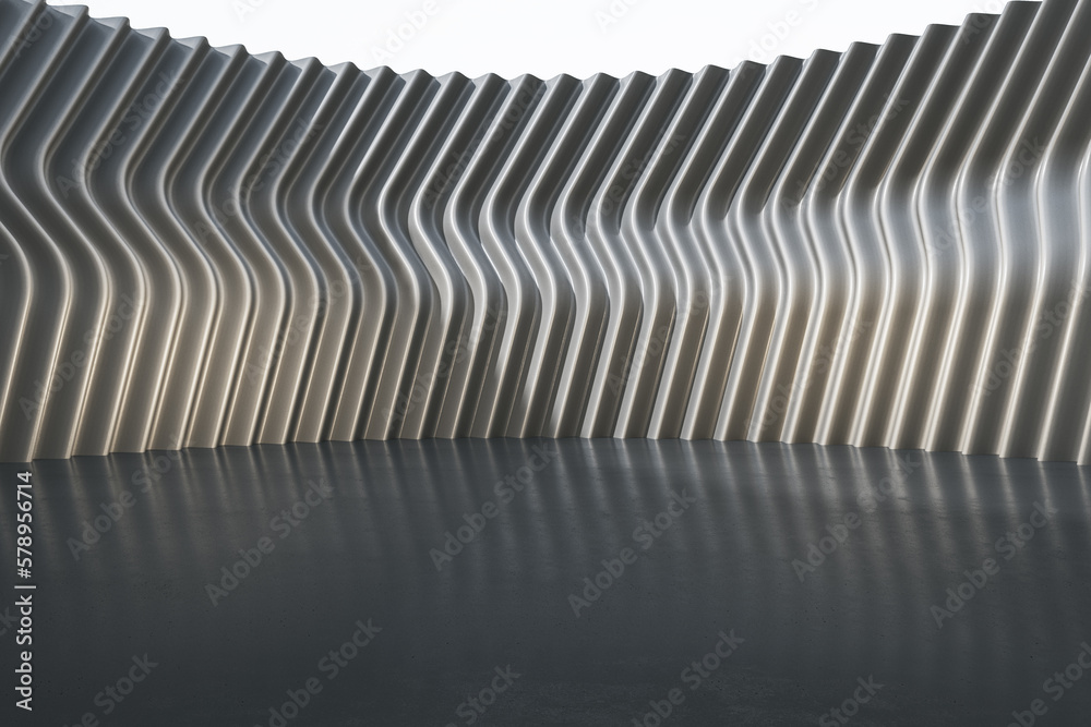 Aufkleber Abstract empty interior with mock up place for product placement. 3D Rendering.
