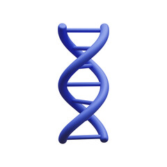3d realistic medical spiral genetic dna isolated in white background. Banner for molecular chemistry, physics science, biochemistry in cartoon style. Vector illustration
