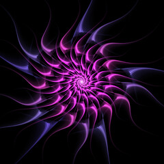 Obraz premium Abstract fractal background 3D illustration ornament, beautiful digital wallpaper, fractal picture for postcard template, poster, banner, backdrop, image decoration