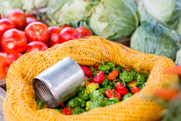 Vegetables in a food market in Cuba