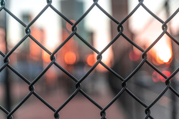 Fence against a background of skyline