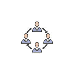 Synergy and partnership concept icon isolated on white background