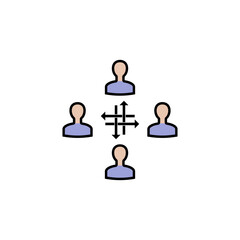 Synergy and partnership concept icon isolated on white background