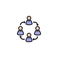 Synergy and partnership concept icon isolated on white background