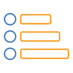 Fototapeta premium Menu Blue And Orange Line Icon