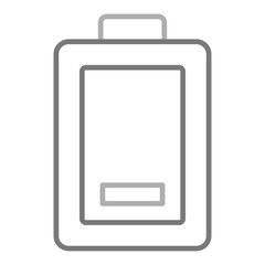Battery Low Greyscale Line Icon