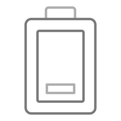 Battery Low Greyscale Line Icon