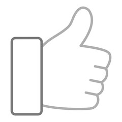 Like Greyscale Line Icon