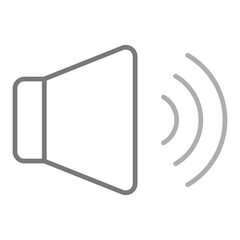 Volume Greyscale Line Icon