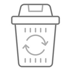 Trash Greyscale Line Icon