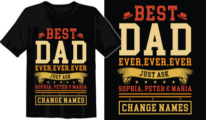 Best dad ever t-shirt design. Dad joke enthusiast t-shirt design. Father of the year t-shirt design. Proud dad of a child t-shirt design. World's greatest dad t-shirt design