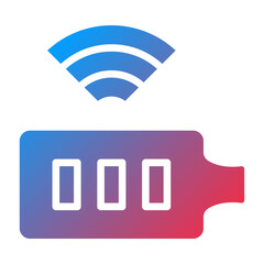 Vector Design Wireles Battery Icon Style