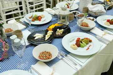 table setting for a dinner