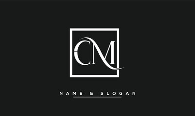 CM,  MC,  C,  M  Abstract  Letters  Logo  Monogram - obrazy, fototapety, plakaty