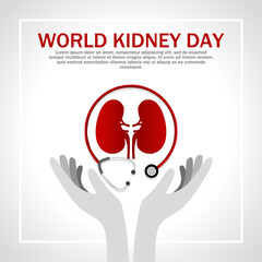 World kidney day vector illustration. Suitable for Poster, Banners, campaign and greeting card. 