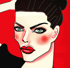 Indescribably beautiful woman illustrations.
