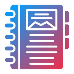 Vector Design Diary Icon Style