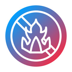 Vector Design No Fire Icon Style