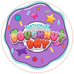 Happy doughnut day in June logo