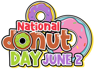 Happy doughnut day in June logo