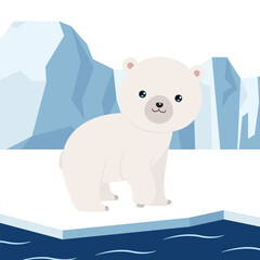 polar bear vector northern animals
