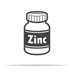 Zinc supplement icon transparent vector isolated