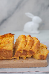 sweet home made carrot loaf cake 