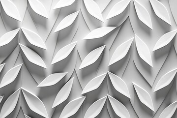 Gray White Geometric Leaves Tiles Textiles Texture Background
