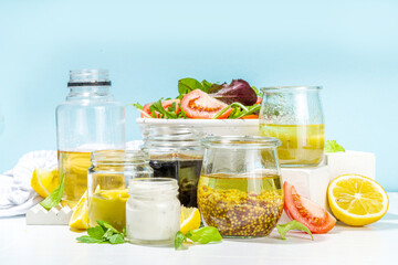 Variety of sauces and salad dressings