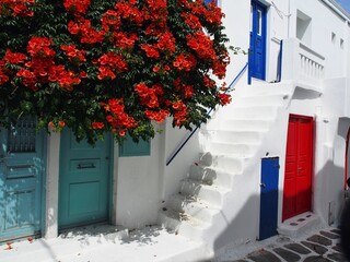 Greece blue and white houses 