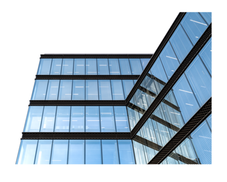 Modern glass building